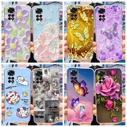 For Xiaomi Redmi Note 11 Cases Redmi Note 11s Cover Popular Flower Butterfly Soft Clear Cover For Redmi Note11 Note11S 5G Fundas