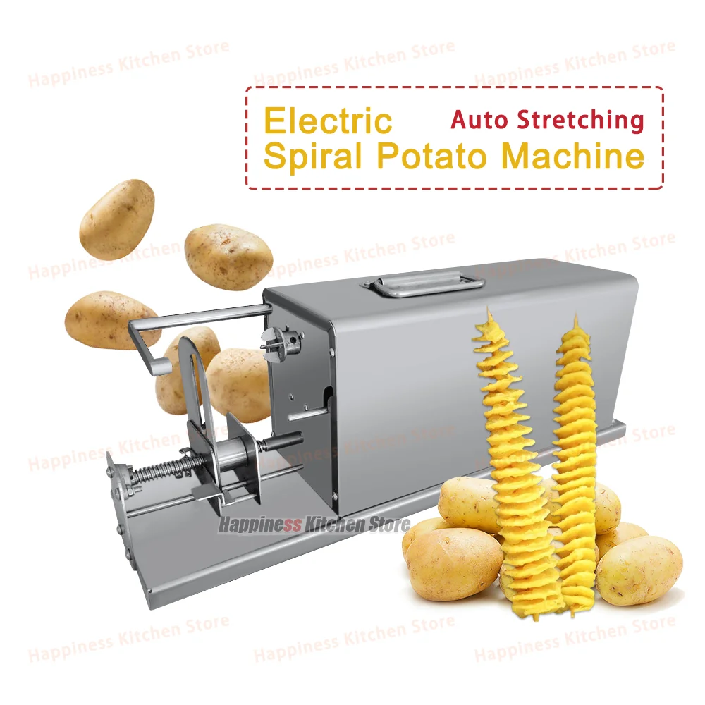 Commercial Spiral Potato Making Machine Potato Twister Automatic Stretch Potato Stick Maker Stainless Steel Food Processor