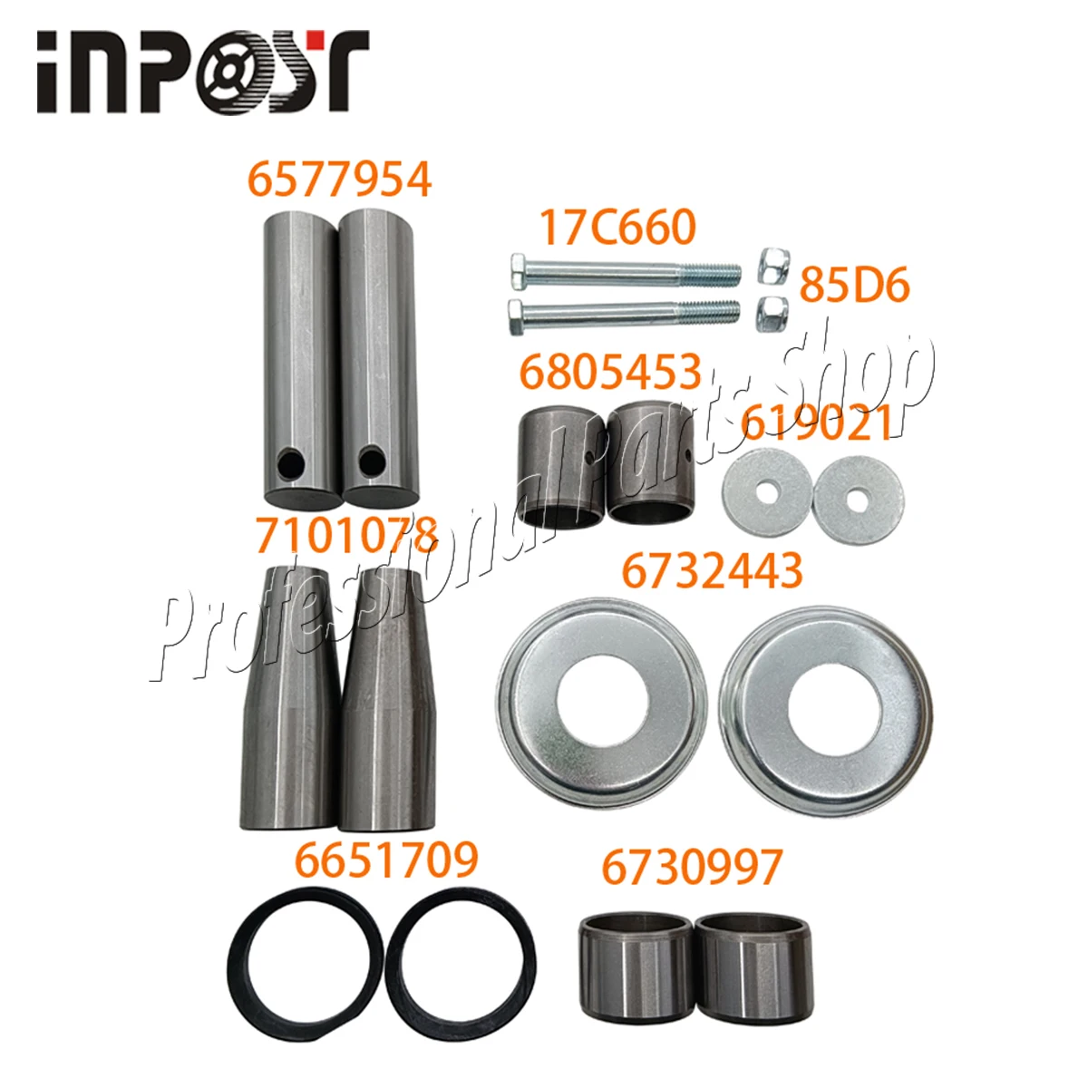 1 Set 7101078 6577954 17C660 6730997 6732443 6805453 Pin Bushing Kit For Bobcat 773 S160 S175 S185 S205 T180 T190
