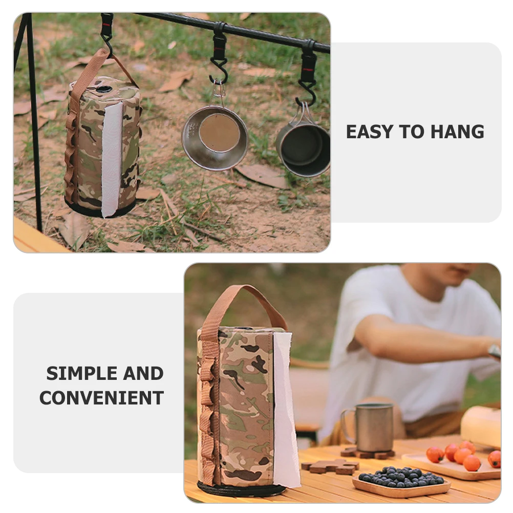 

Portable Tissue Box Cover Holder Cloth Bag Camping Travel Kitchen Paper Towel Dispenser Napkin Case Household