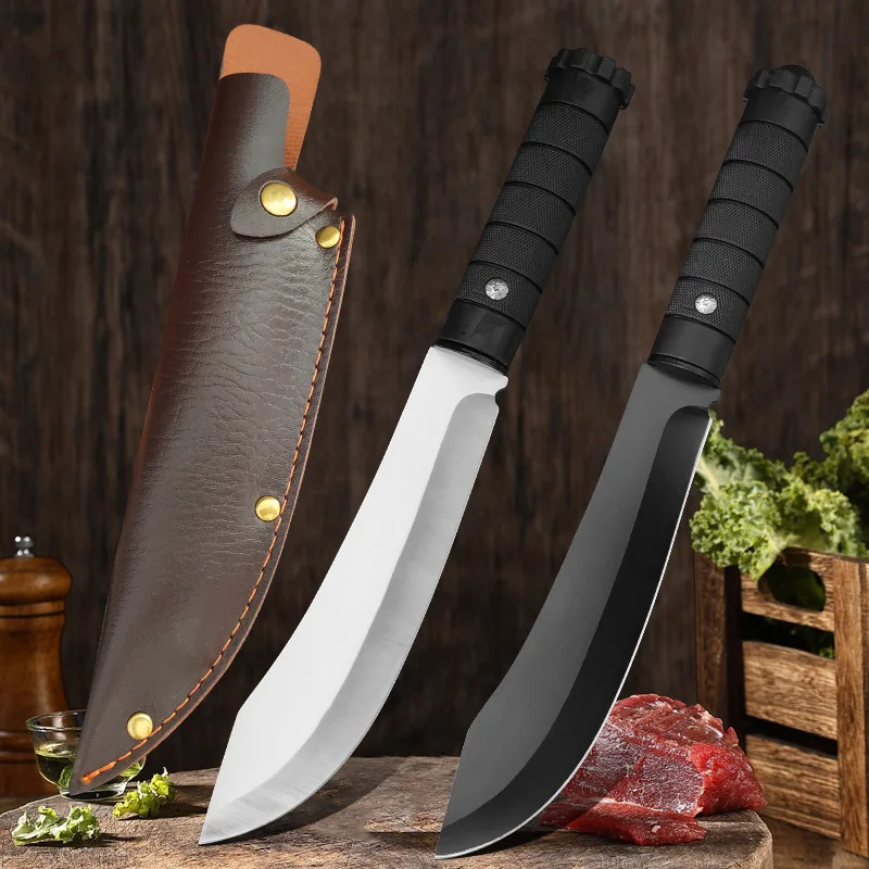 Kitchen Chef Cleaver Knife Stainless Steel Meat Slicing Fruit Knife Professional Butcher Peeling Boning Knife with Cover