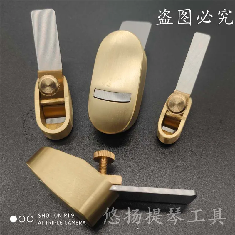 

High quality convex bottom Mini Brass Thumb planes Woodworking Planer, violin/cello making Luthier tools