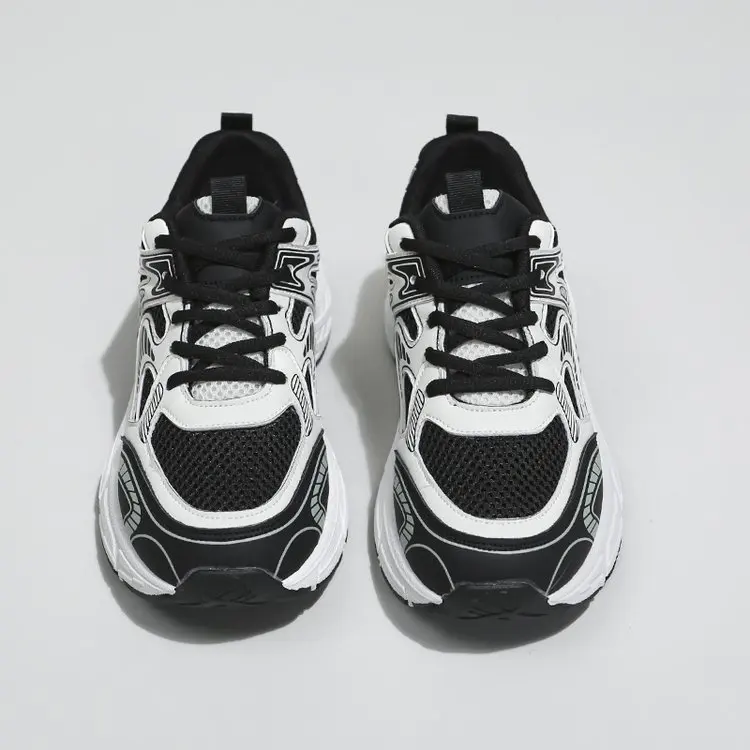 Atmungsaktive Mesh-Sneaker für Damen, Chunky Dad-Sneaker mit runder Zehenkappe, dickem, erhöhtem, stoßdämpfendem Boden, lässige Plateau-Wanderschuhe – Detail 6