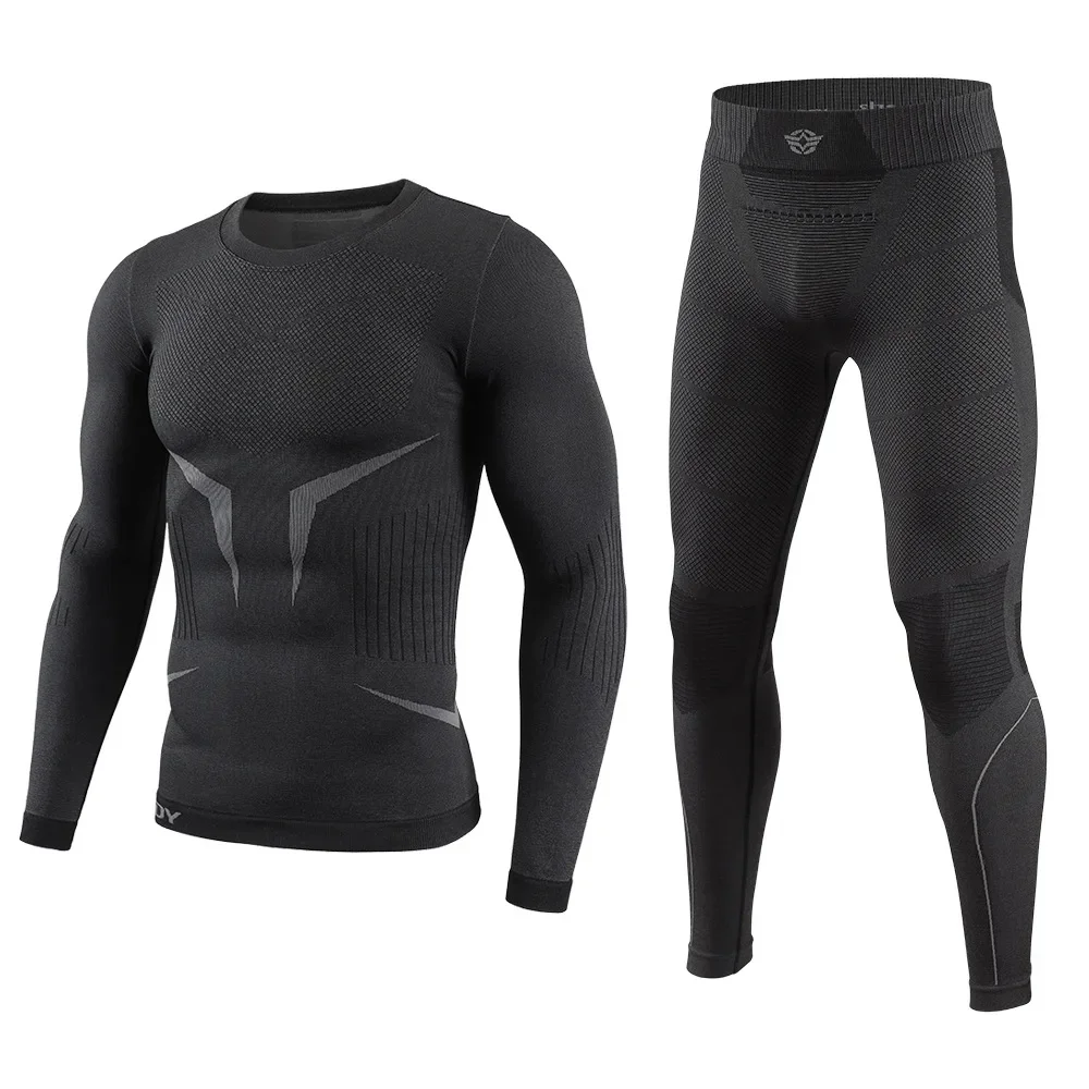 

Men's Winter Thermal Cycling Clothing Top Quality Thermo Underwear Sets Compression Training Male Gear