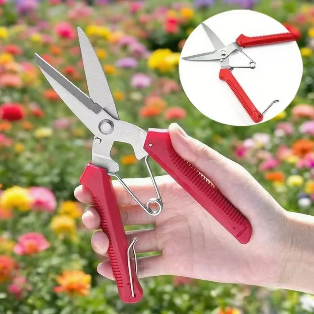 19cm Garden Pruning Shears for Bonsai,  Stainless Steel Blade, Non-slip Handle, Handy Trimming Tool for Home Use，Knife sharpene