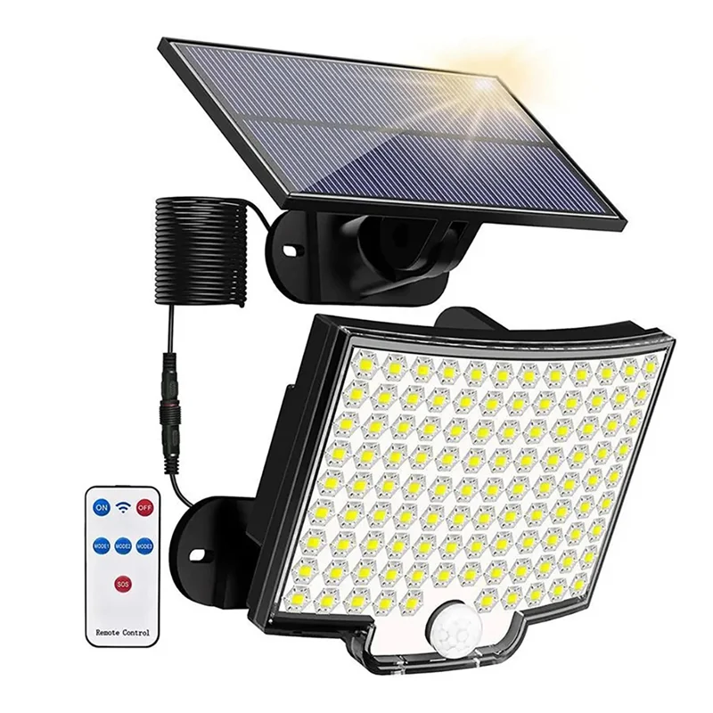 AF90-106 LED 3 Modes Solar Light Street Wall Lamp Sunlight PIR Motion Sensor Waterproof For Fence Street Garden Decor