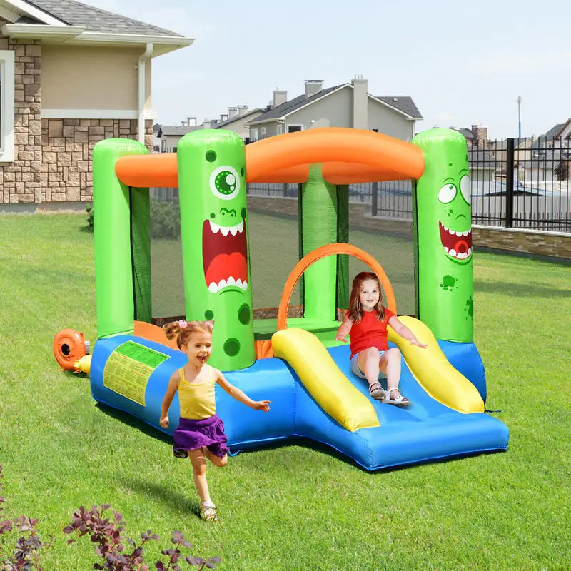 

Inflatable Bounce House Jumper Castle Kid's Playhouse with Long Slide
