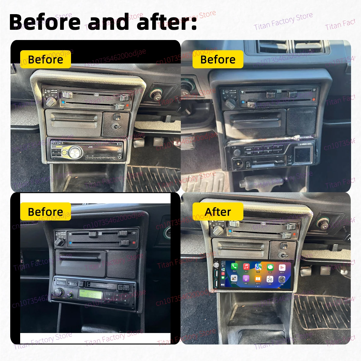 Carplay Autoradio Android Car Multimedia for VW Volkswagen Scirocco 2 II MK2 1981-1992 6.86