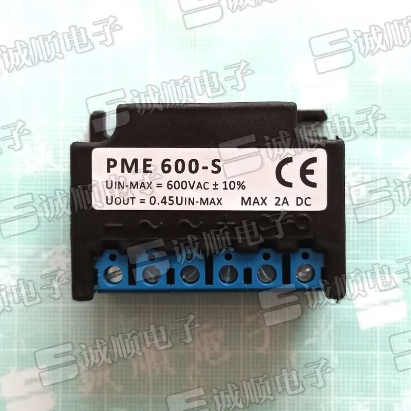 

PME 600-S uin-max = 600Vac ± 10% Uout = 0,45uin-max 10A DC 2A