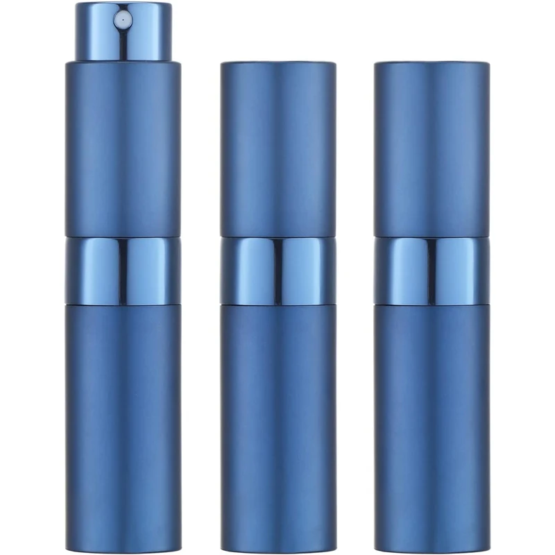 Botella de recarga de Perfume en aerosol de vidrio de aluminio, atomizador de viaje de 8ml, herramienta de contenedor vacío cosmético, 3 uds.