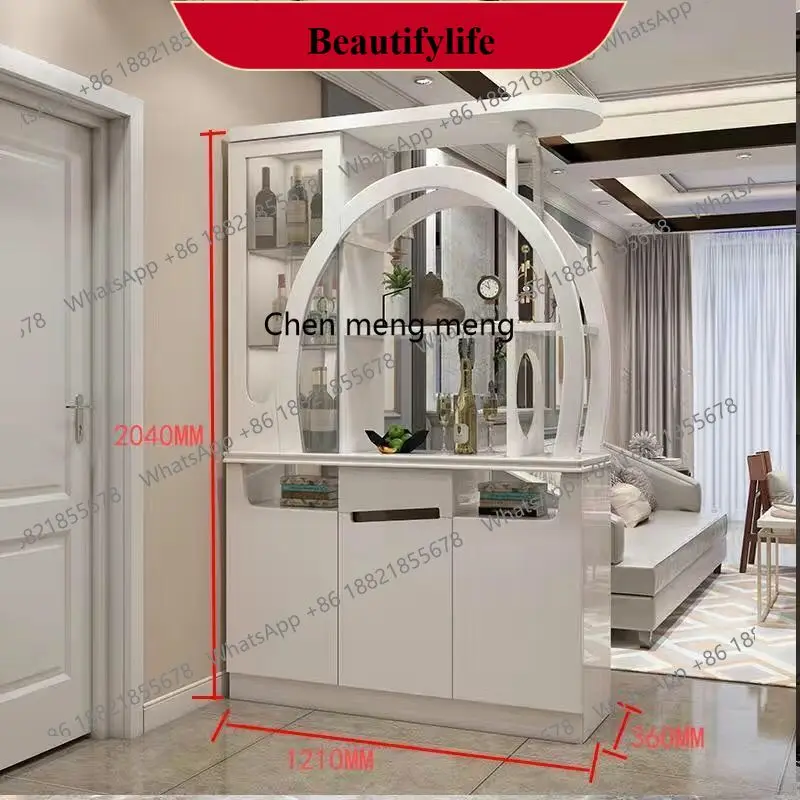 

Modern simple door screen shoe cabinet entry feng shui living room partition wine cabinet entrance decorative locker