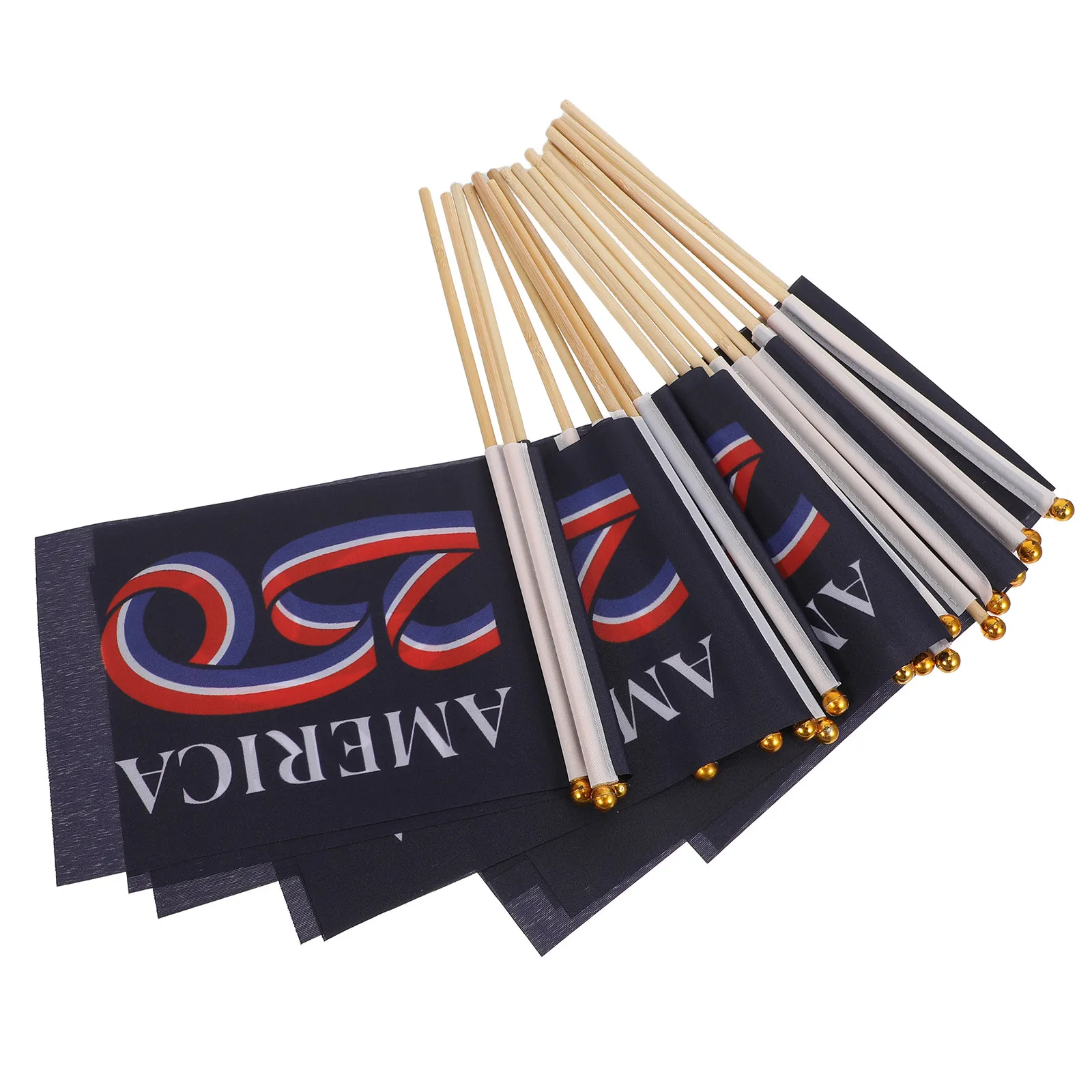 20pcs Mini Handheld USA Flags on Sticks – Easy Assembly for 4th July Independence Day Celebration