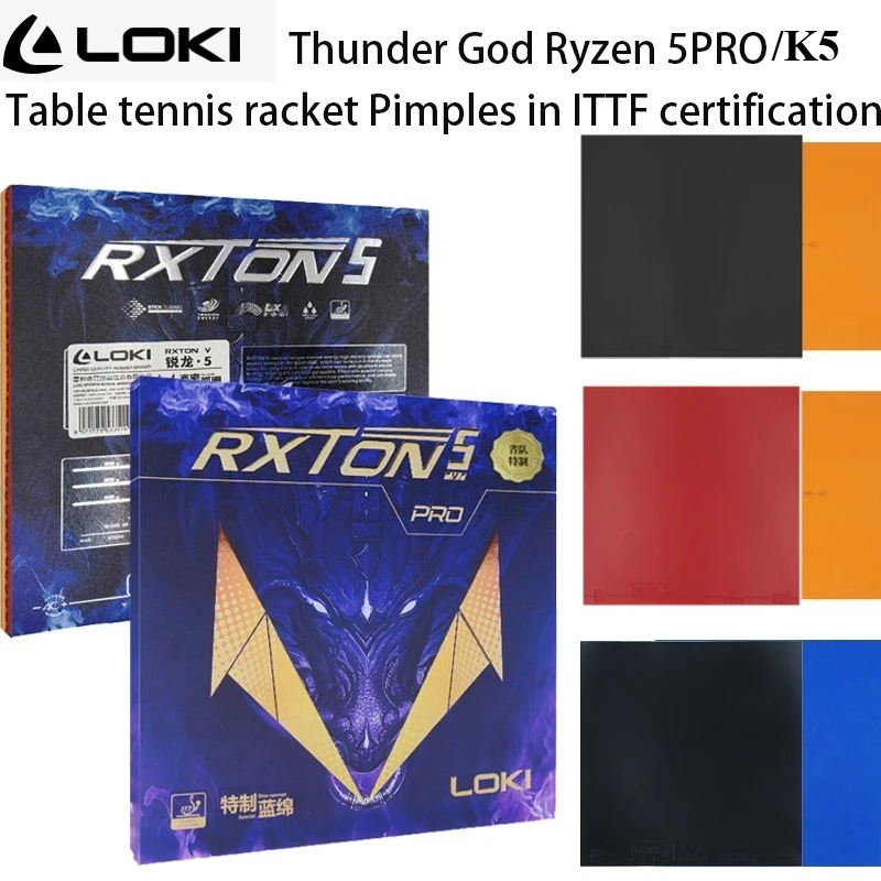 

LOKI RXTON 5 PRO Table Tennis Rubber for Racket Sticky and Pimples-in ITTF Approved Ping Pong Rubber with High Density Sponge