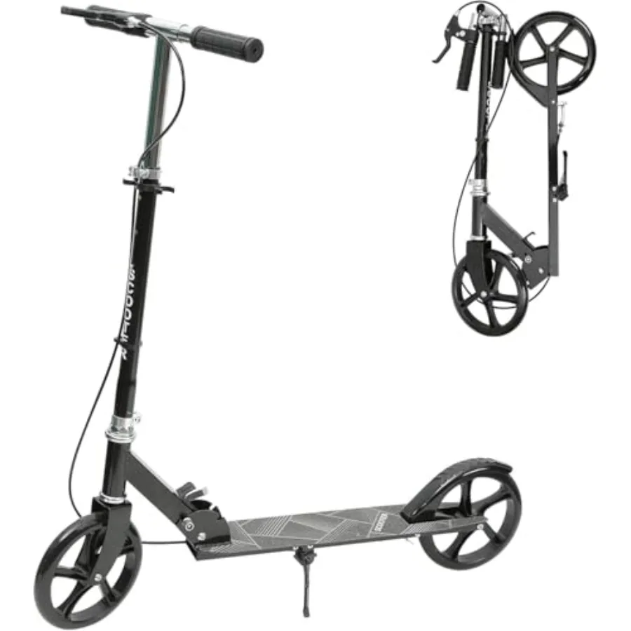 

Складной легкий самокат для подростков и взрослых (8-12 лет) с большими 8-дюймовыми колесами, 4 регулируемыми уровнями высоты, максимальная нагрузка 240 фунтов, портативный.