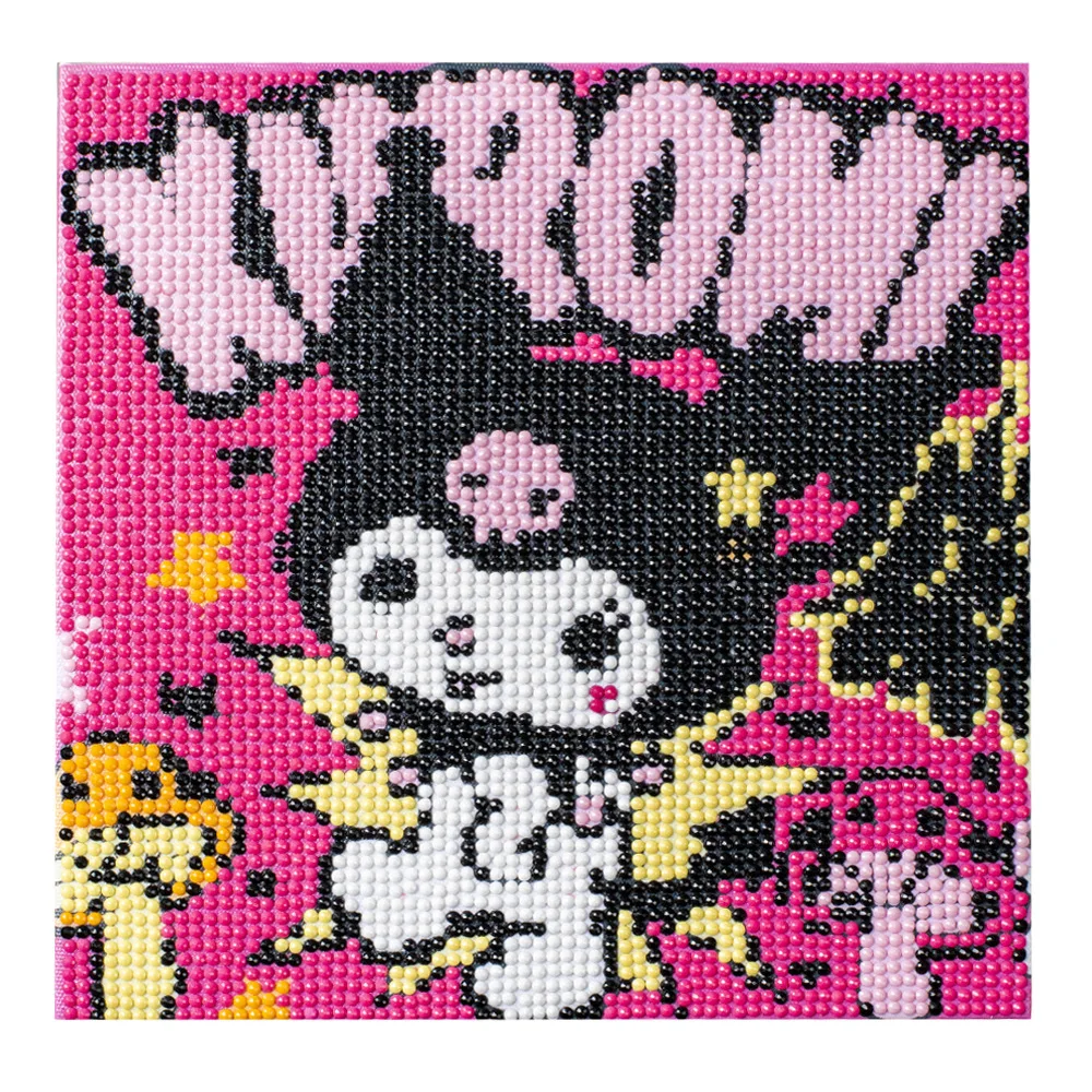 

Children DIY Full Diamond Painting Kuromi Cartoon Diamond Embroidery With Frame Home Table Decoration Art Supplies