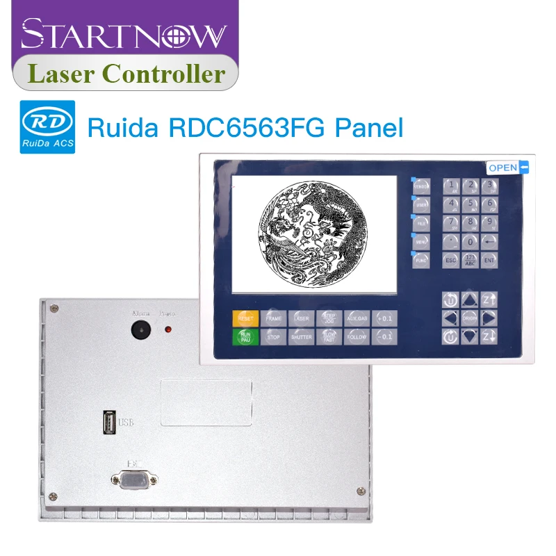 Startnow Wireless Remote Fiber Optic Control System RDC6563FG Uses A Ruida DSP Mainboard for Metal Hybrid Laser Cutting Machines