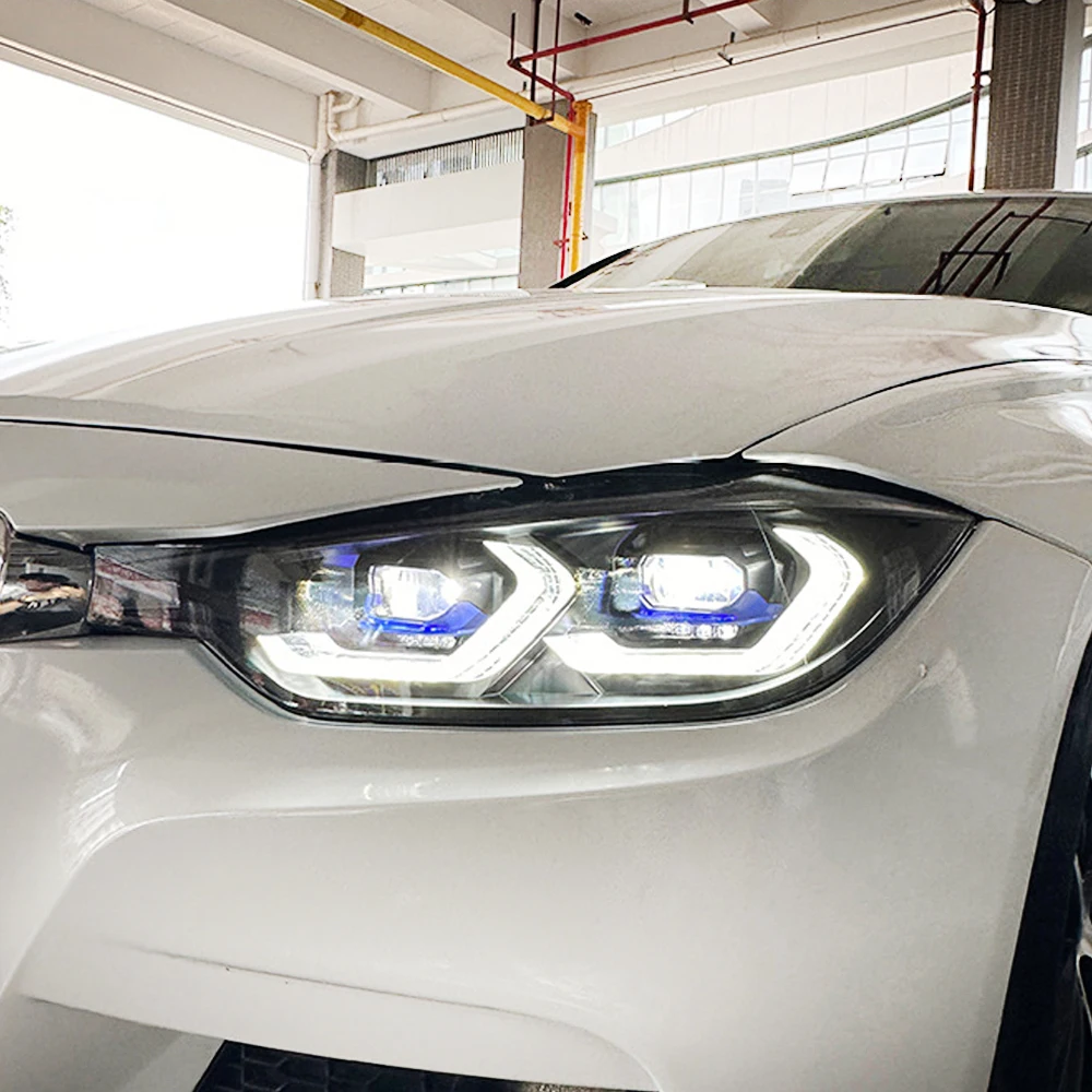 LED Headlight Assembly For BMW 3 Series F30 F31 F35 318i 320i 325i 2013-2018 Upgrade Projector Lens Dual Color DRL Plug & Play