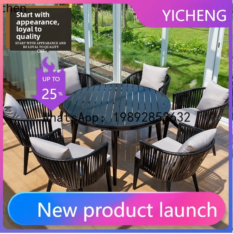 

A3-2 Outdoor Table and Chair Courtyard Outdoor Terrace Garden Rattan Chair Leisure Combination Waterproof and Sunscreen