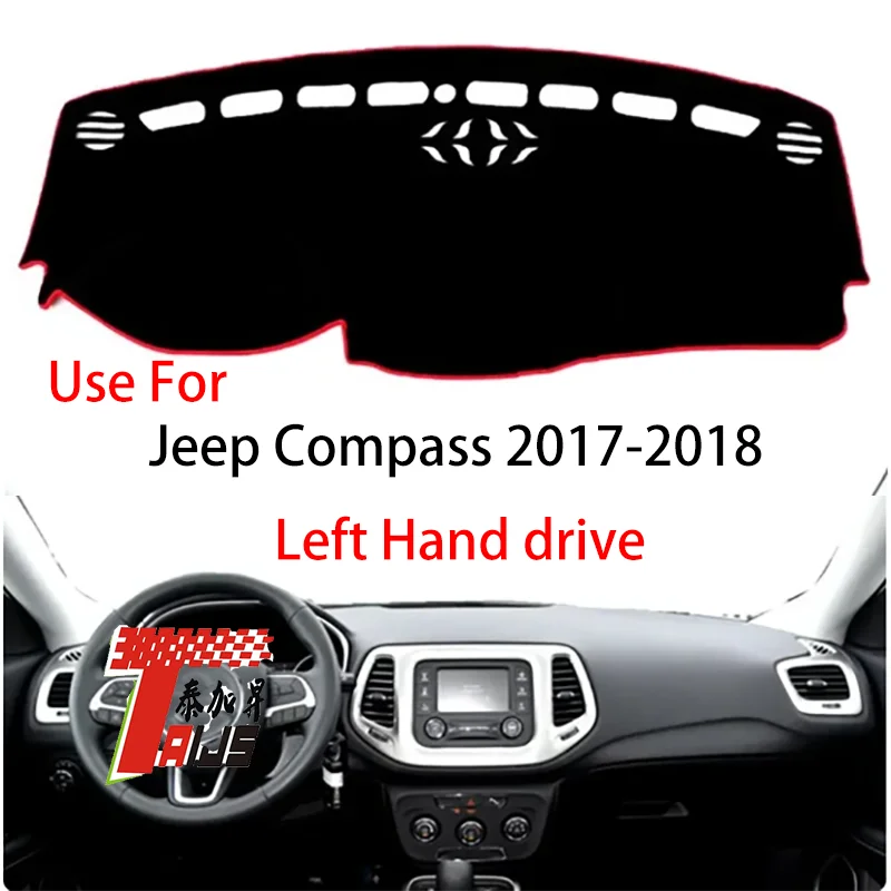 TAIJS Factory 3Colors Car Pad Polyester Fibre Car Dashboard Cover For Jeep Compass 2017-2018 Left Hand drive