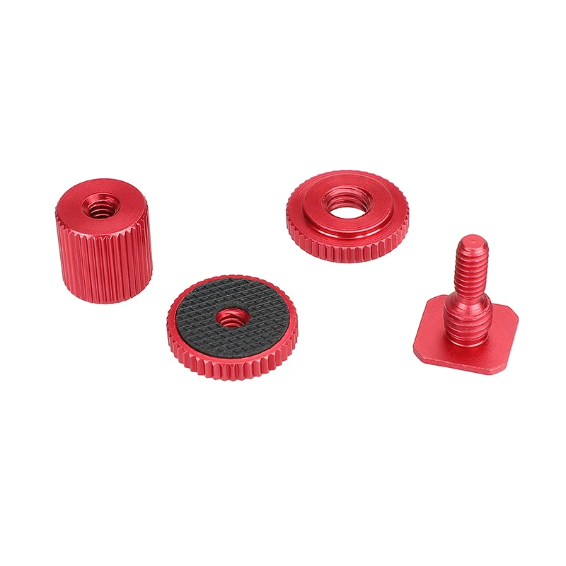 Soporte de zapata para cámara CAMVATE a adaptador de tornillo de rosca hembra de 1/4 "-20 para plataforma de cámara DSLR (rojo)