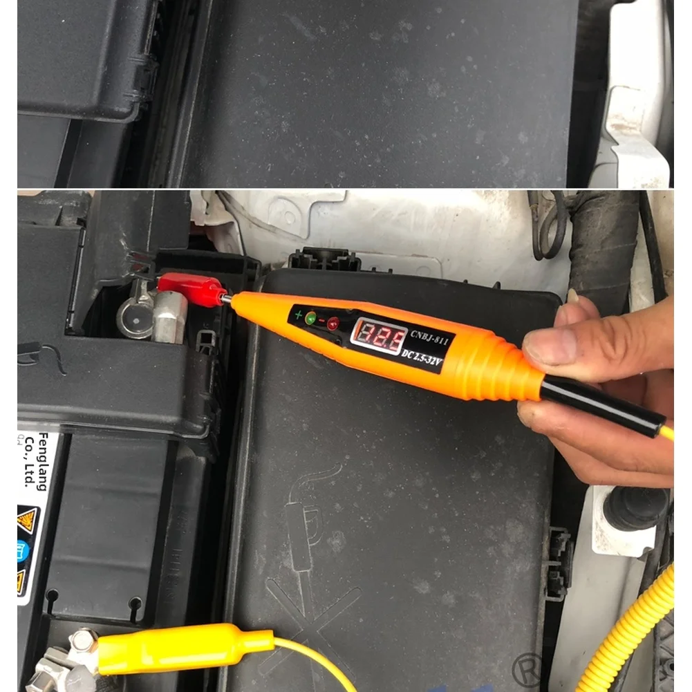 Ремонт автомобиля \Цифровое \Напряжение \ Тестер Ручка 2,5 В-32 В постоянного тока Тест полярности цепи Светодиодные индикаторы Инструмент для проверки напряжения технического обслуживания автомобиля