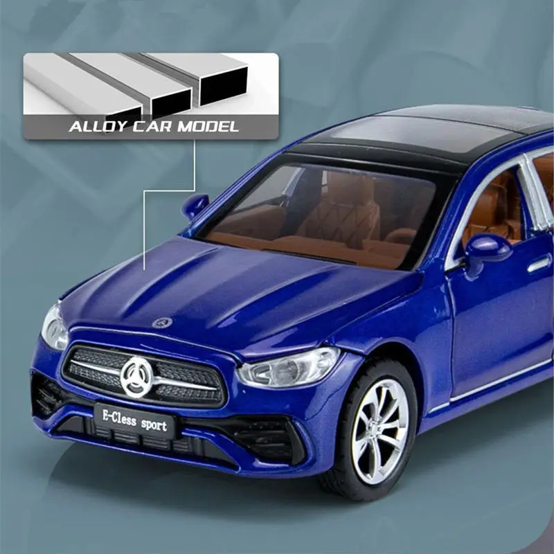 1:32 E-Class E300 L Alloy Car Model Diecasts Metal Vehicles Car Model Sound and Light Simulation Collection Childrens Toys Gift