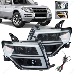 For Mitsubishi Pajero V97 V93 V95 V98 2006-2021 Montero Headlight Assembly LED Running Front Light HeadLamp DRL Sequential