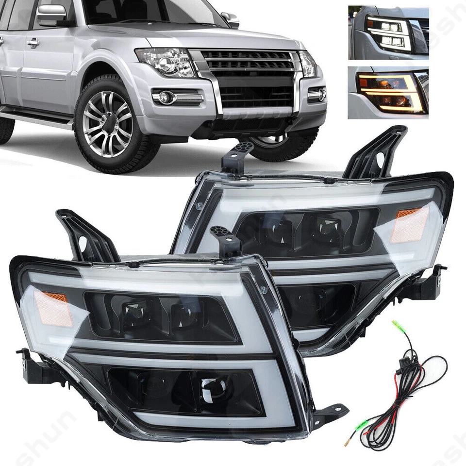 LEDヘッドライトアセンブリ,三菱小型車用照明,パジェロ,v97,v93,v95
