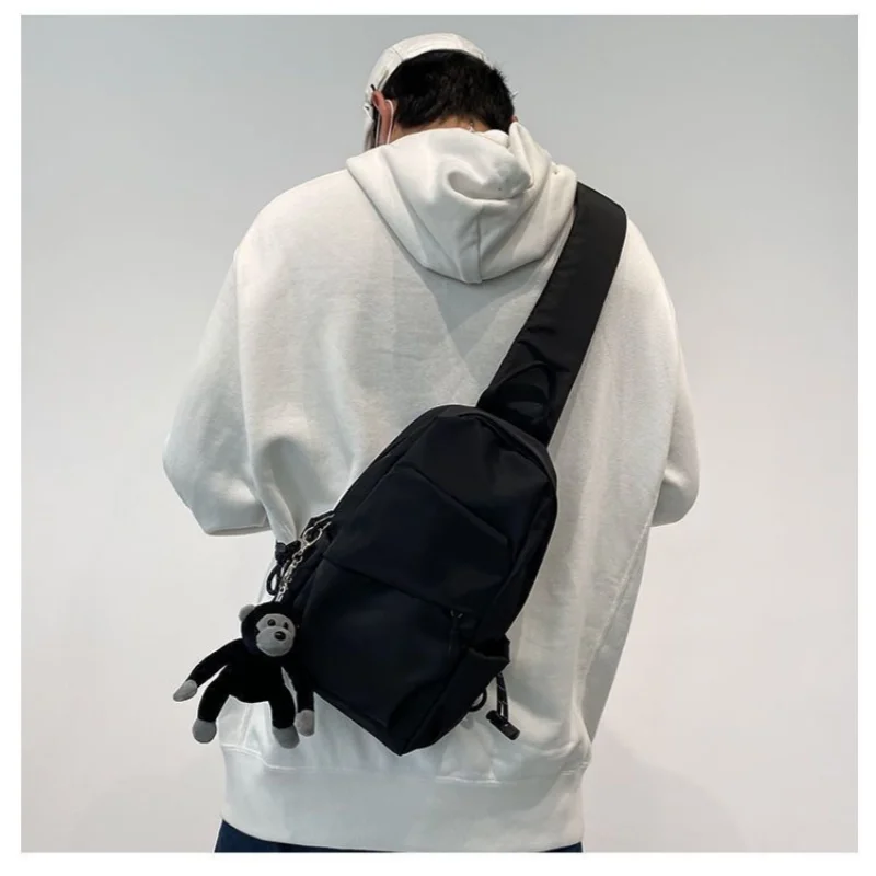 2024 new male canvas chest bag large capacity leisure men's bag Single Shoulder Messenger Bag multi functional Men Shoulder Bags