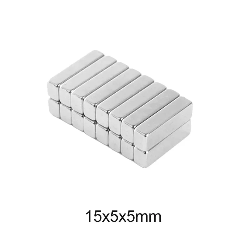 15x5x5 mm Powerful Magnet 15mmX5mm x5mm For Home Refrigerators, Offices DIY15x5x5mm Block Magnets 15*5*5