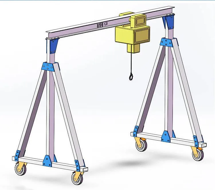 1-10 Ton Universal Portable Gantry Crane, Matching Bearing Gearbox & High Performance Power Component For Multi-Spec Lifting
