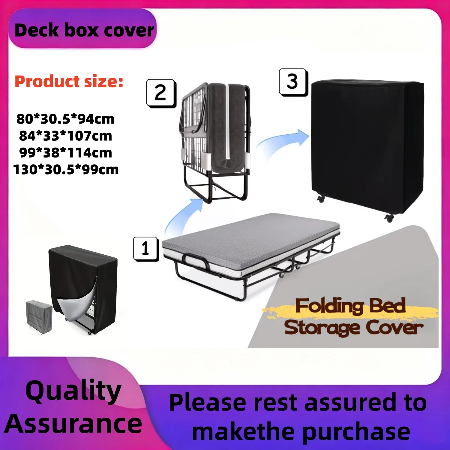 Funda Plegable para Colchón, Apta para Camping, Uso en Oficina, Camas Plegables para Invitados, Funda Enrollable para Almacenamiento de Camas Externas