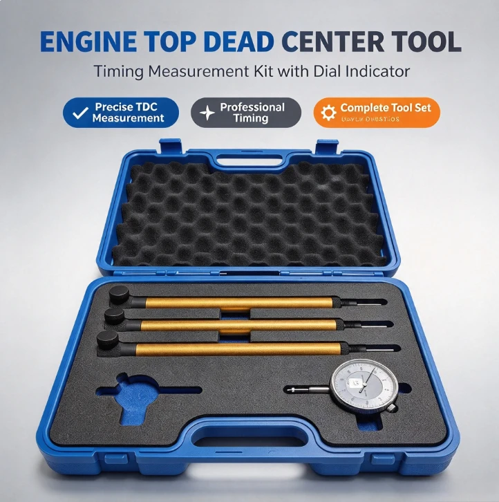 Engine TDC Timing Tool Dial Indicator Kit Cylinder 1 Top Dead Center Camshaft Crankshaft Alignment Gauge Mechanic Set