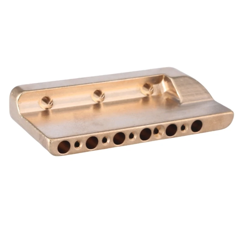 Tremolo Bridge Block Guitar Brass Block with 6mm Holes Brass Tremolo Block A52F