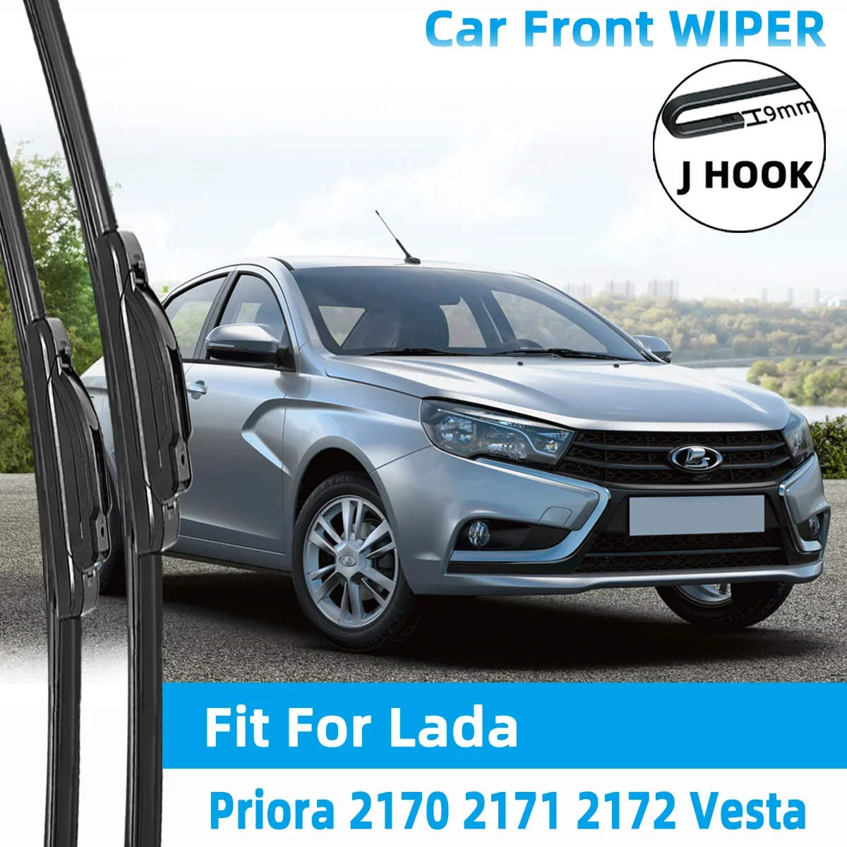 

Front Wiper Accessorie Double Rubber Car Wipers for Lada Priora 2170 2171 2172 Vesta 2008-2018 Wipers Brushes New Upgraded