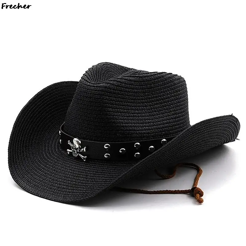 Summer Western Cowboy Hats Men Women Retro Fedora Caps Fashion Jazz Hat Beach Holiday Country Panama Gentleman Grassland Cap