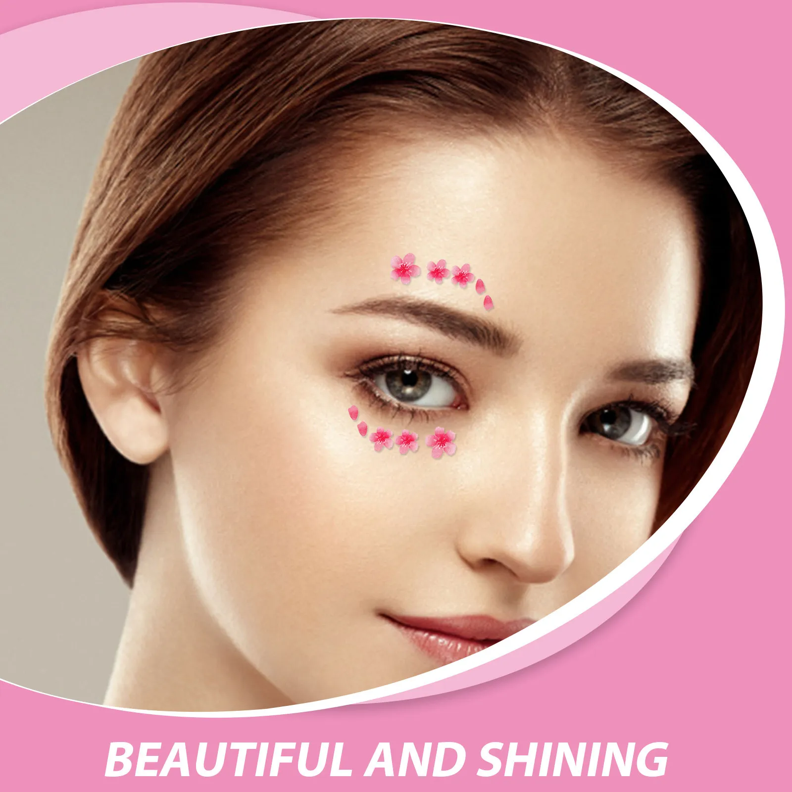 

Floral Cherry Blossom Face Stickers Sheet Makeup Stickers for Women Girls Romantic Cuteness Enhancer for Parties Weddings Daily