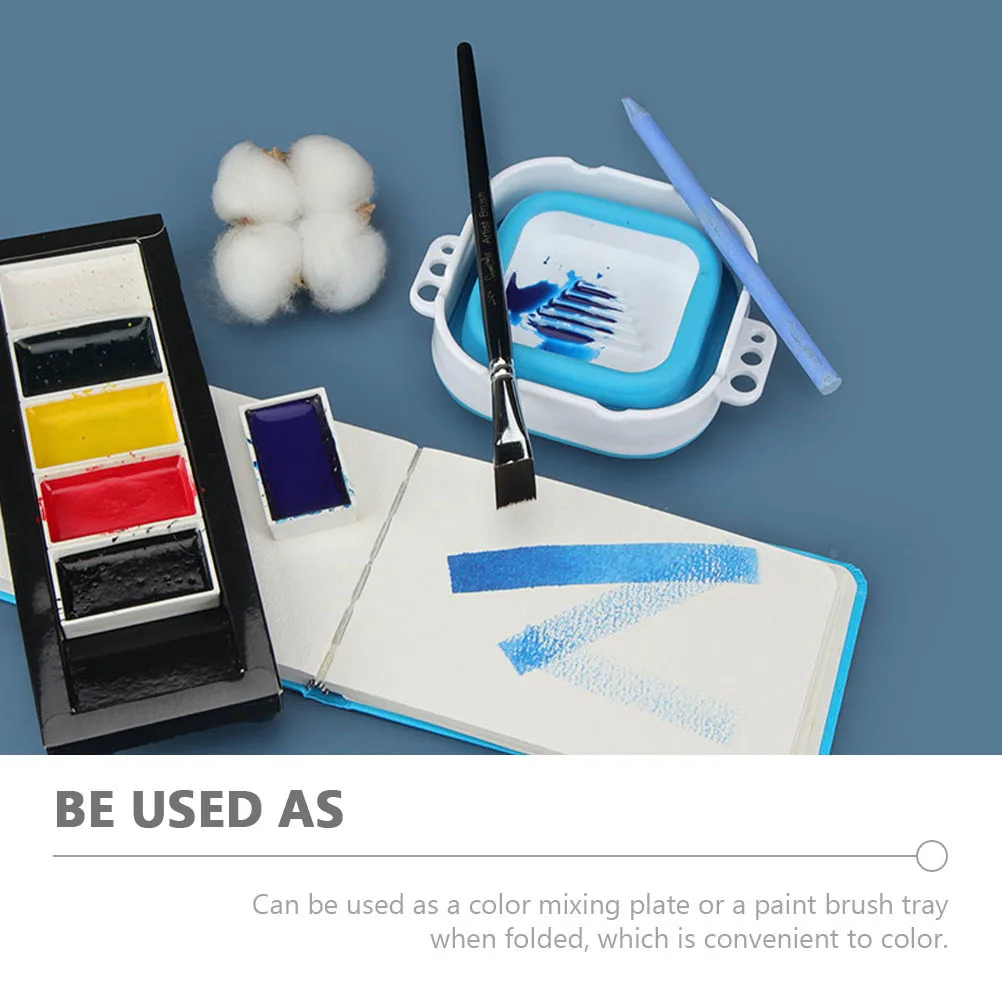 

Foldable Brush Washer For Artists Multi-Functional Paint Brush Cleaner With Color Mixing Tray, Portable Painting Bucket