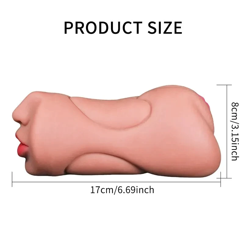 Masturbação Sex Toys for Men, Boneca Masturbador Masculino para se masturbar, Ass Pussy, TEP Masturbador, 3 em 1 Mouths, 18