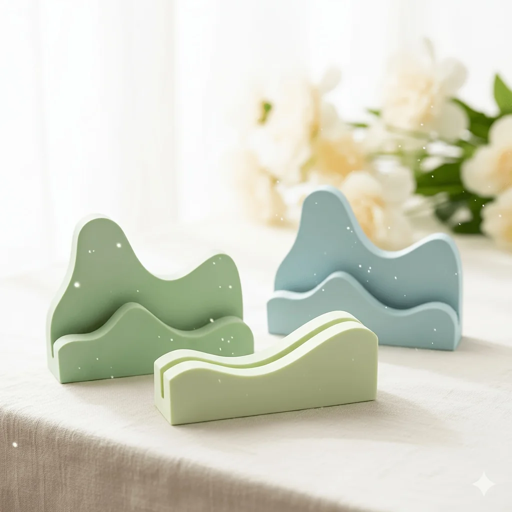 

Silicone Molds for Casting, Modern and Stylish Mirror Clips, Greeting Card Clips, Mountain-shaped Zen DIY Home Decorations, Desk
