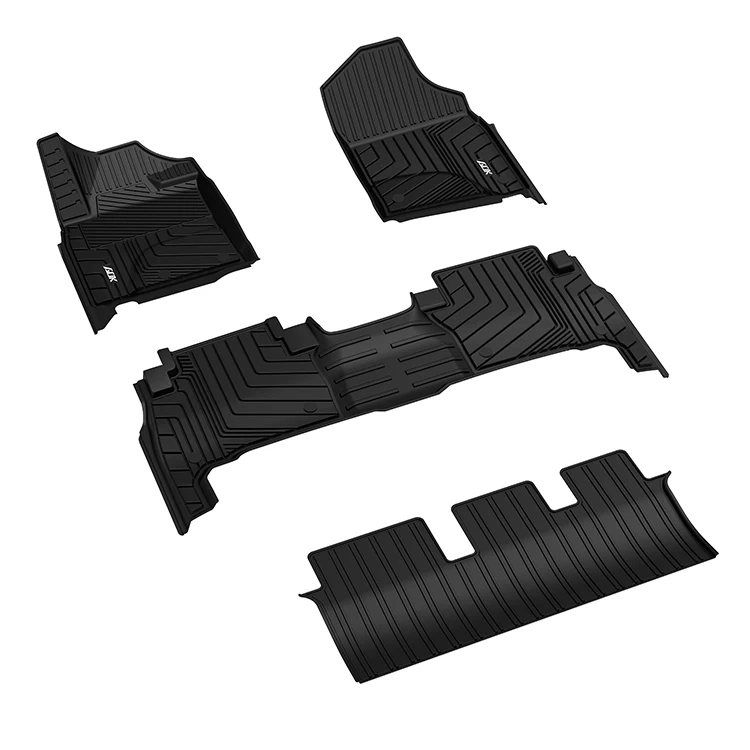 Tpe Car Mats  Front Rear Car Mats for Toyota LAND CRUISER (seven seats) 2010+ High Quality TPE Material Car Floor Mat