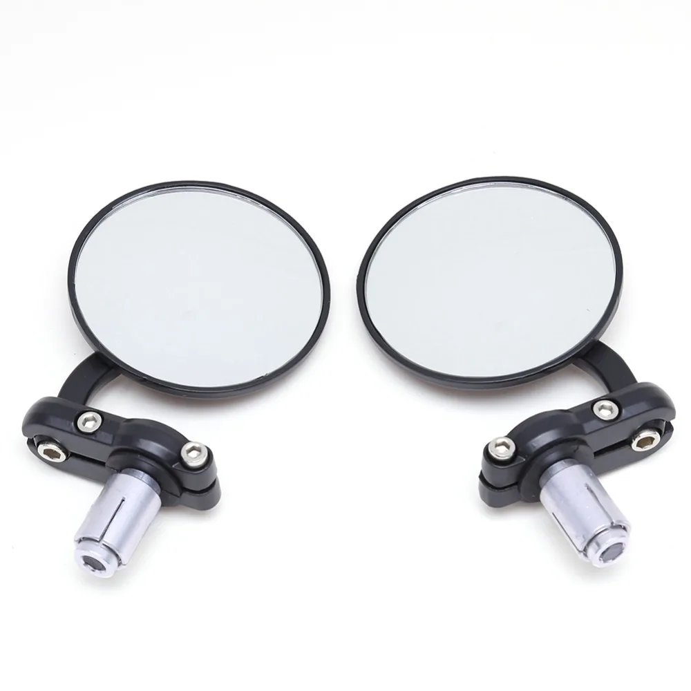 

Universal Motorcycle Round Mirrors Handlebar Wing Foldable Mirrors 7/8" 22mm Aluminum Handle Bar End Rearview Side Mirrors Black