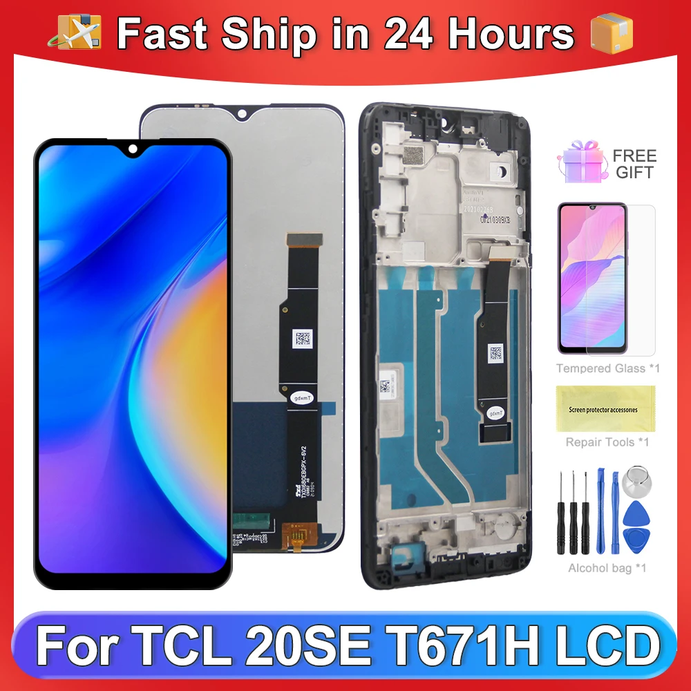 For TCL 20 SE For  TCL 20SE 6.82\'\'T671H T671F T671O T671E LCD Display Touch Screen Digitizer Assembly Replacement