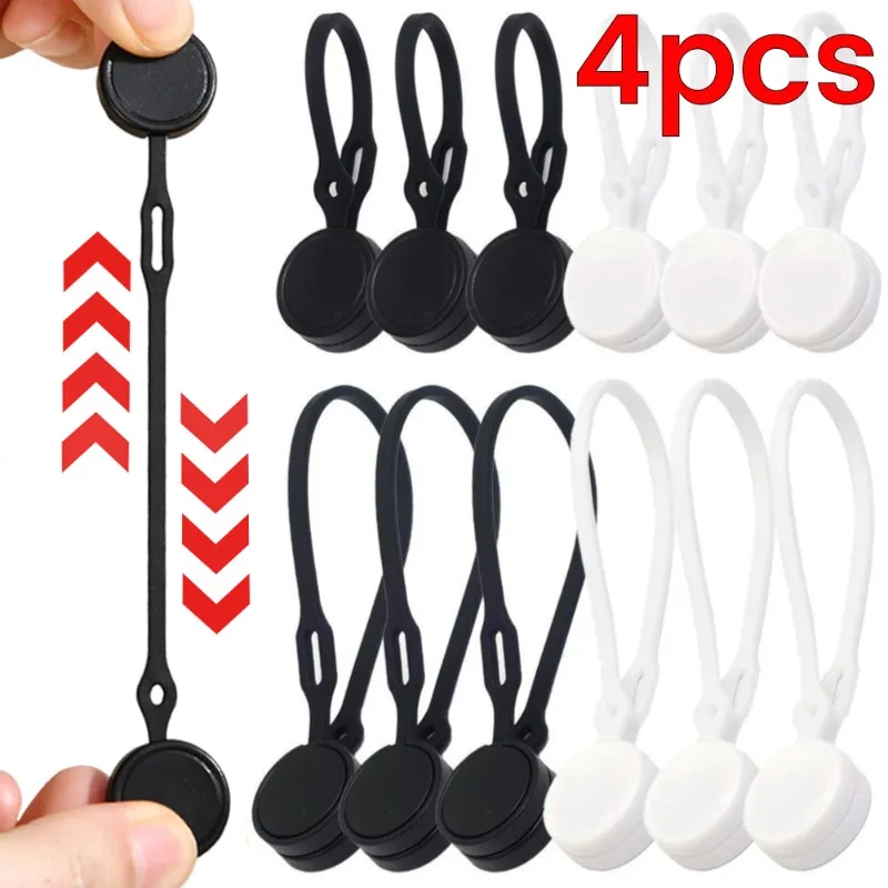 4/1Pcs Magnetic Silicone Cable Winder Cable Organizers Earphone Cord Holder Clips Multifunction Wire Management Home Office