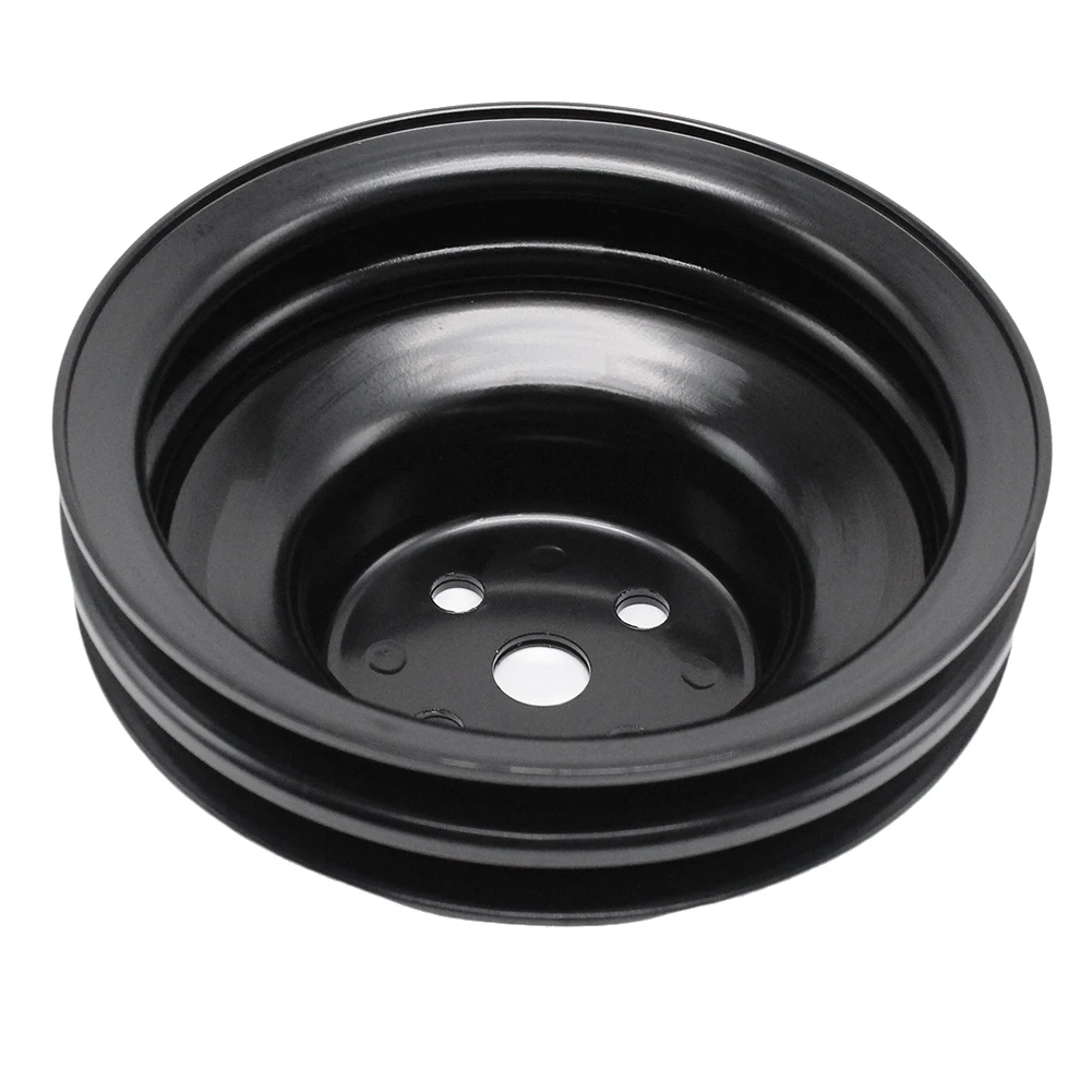 Engine Water Pump Pulley 3 Groove Steel Design 5.75 Inch Diameter For Ford Small Block V8 1962- 1977
