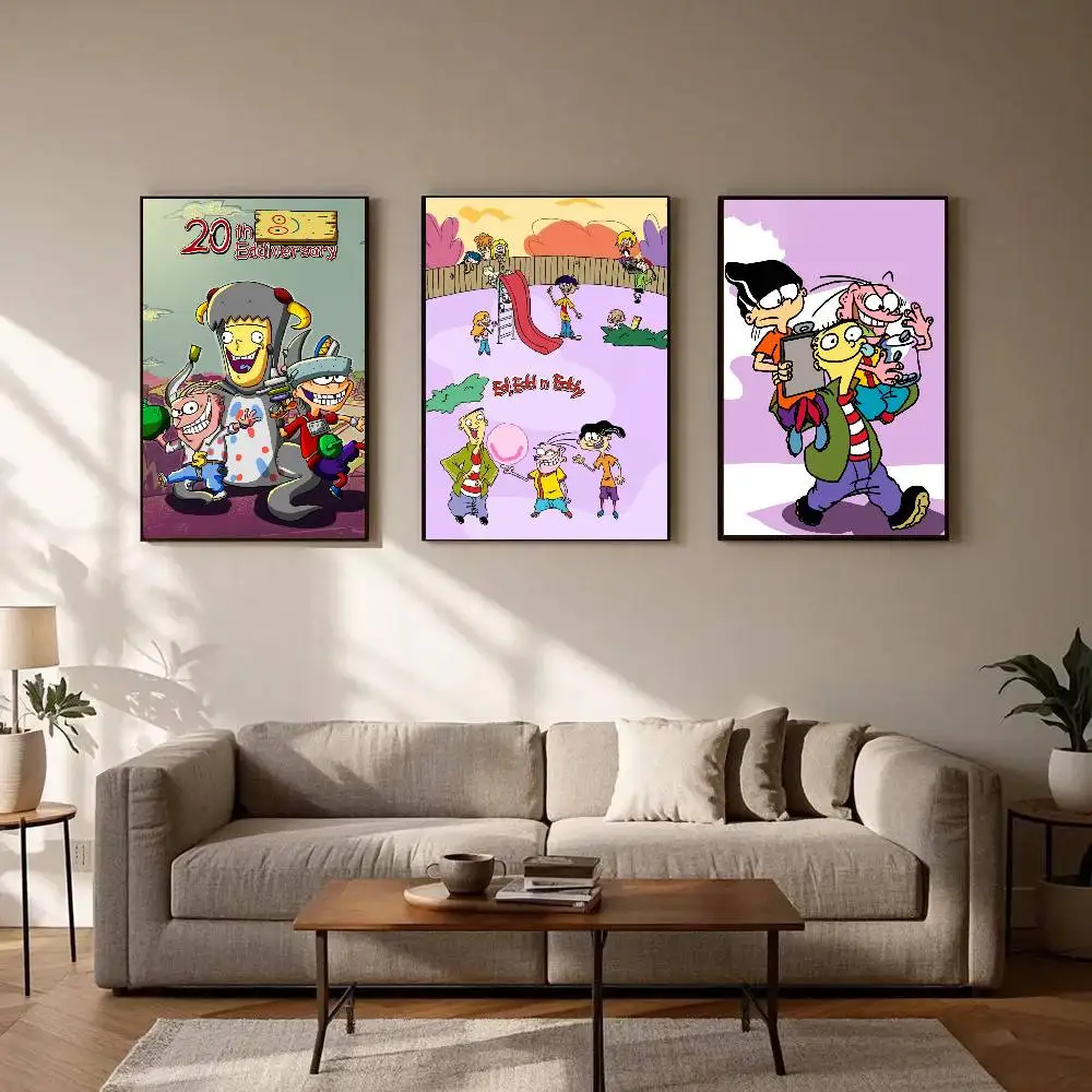 Cartoon H-Ed Edd N Eddy Posters Living Room Bar Cafe Quality Canvas Vintage Style Comics Painting Art Home Wall Decor Picture