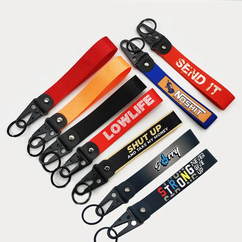 Cordão de Pulso para Chaveiro de Corrida de Moto, Corda Paracord Trançada para Camping, Alça de Mão para Chave de Carro e Moto