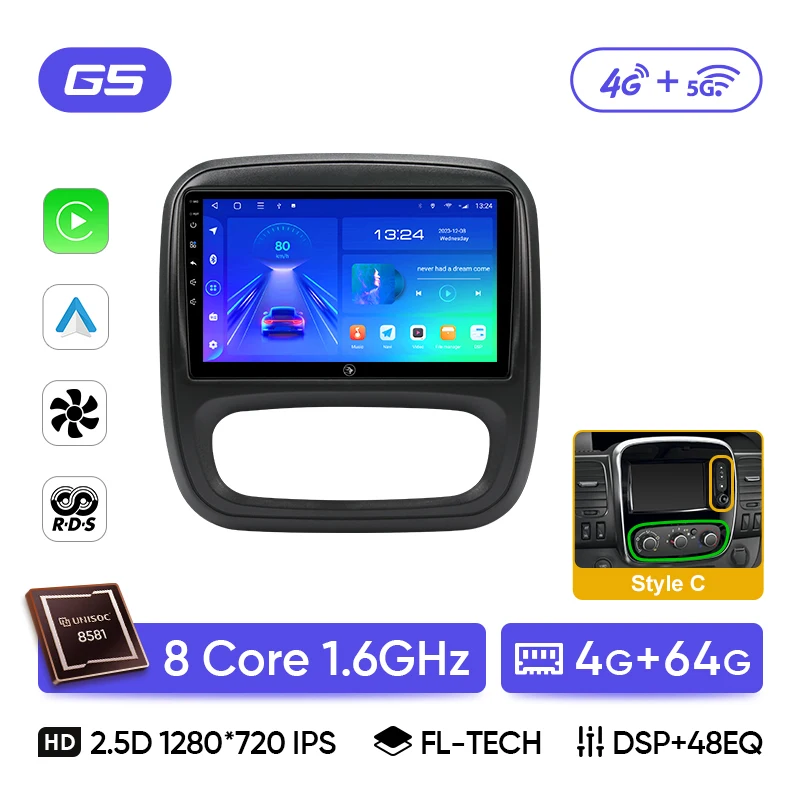 Ainavi Autoradio Voor Renault Trafic Opel Vivaro B 2014 2015 2016 2017 2018 Draadloze Carplay Android Auto Multimedia Speler