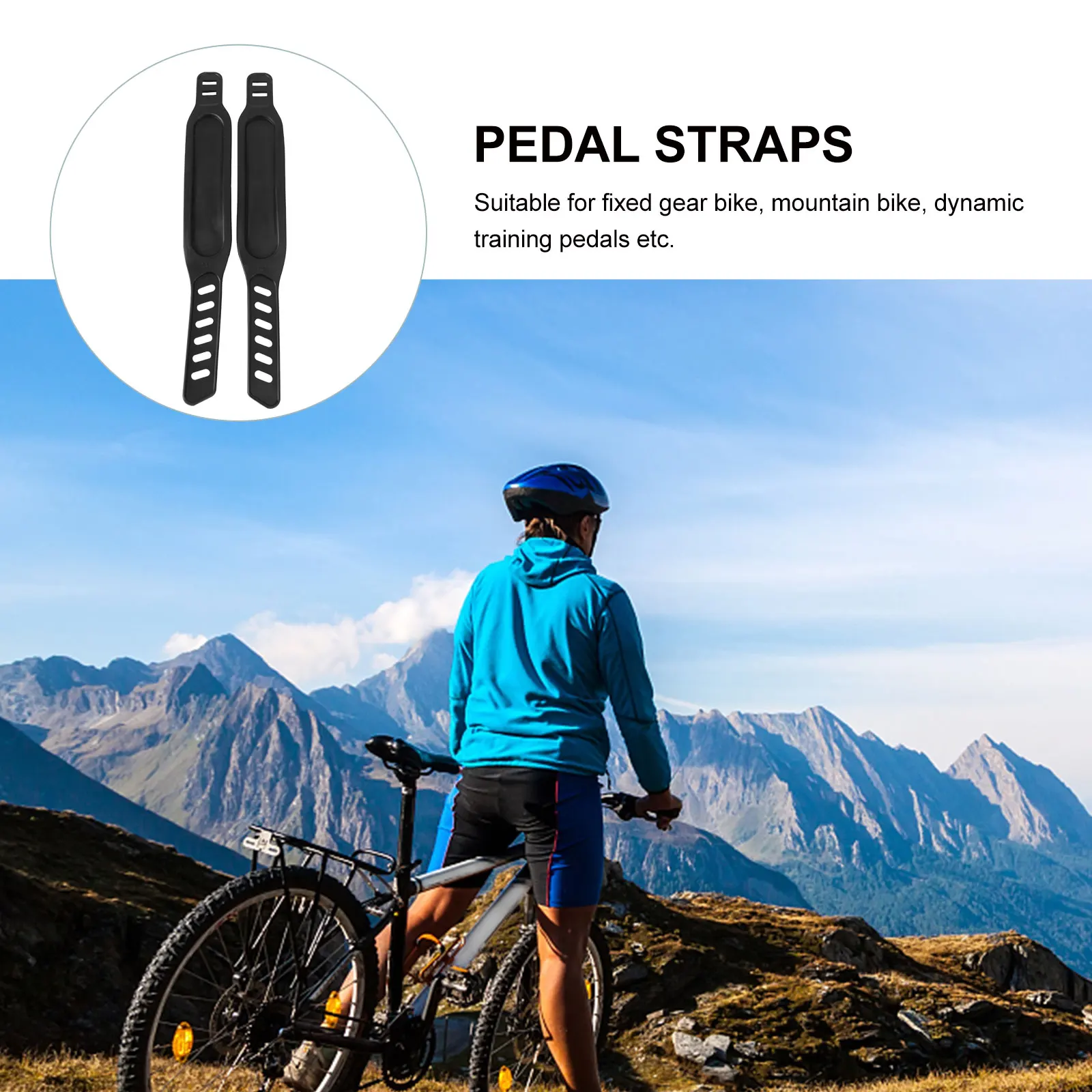 

4 pcs Foot Strap Bike Pedal Straps Adjustable Hollow Durable Plastic Suitable Most People Gym Exercise Riding Training Toe