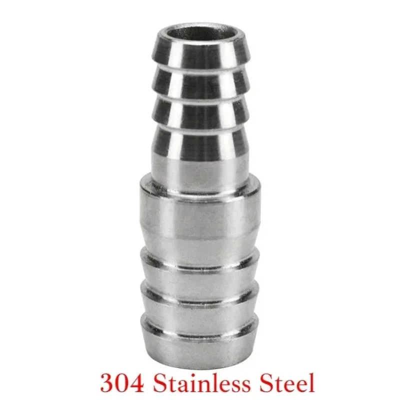 6 8 10 12 13 14-50mm Hose Barb Fitting Union 304 Stainless Steel Pipe Fitting Connector Nipple Coupler Reducer Water Gas Air Oil